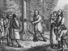 Christian David fällte den ersten Baum zum Bau Herrnhuts (© Unitätsarchiv Herrnhut TS.Mp.012.06)